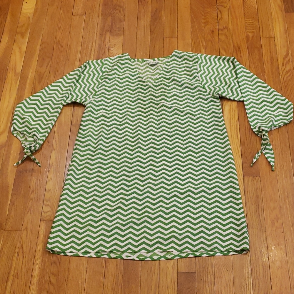 Castaways Green/White Stripped Dress